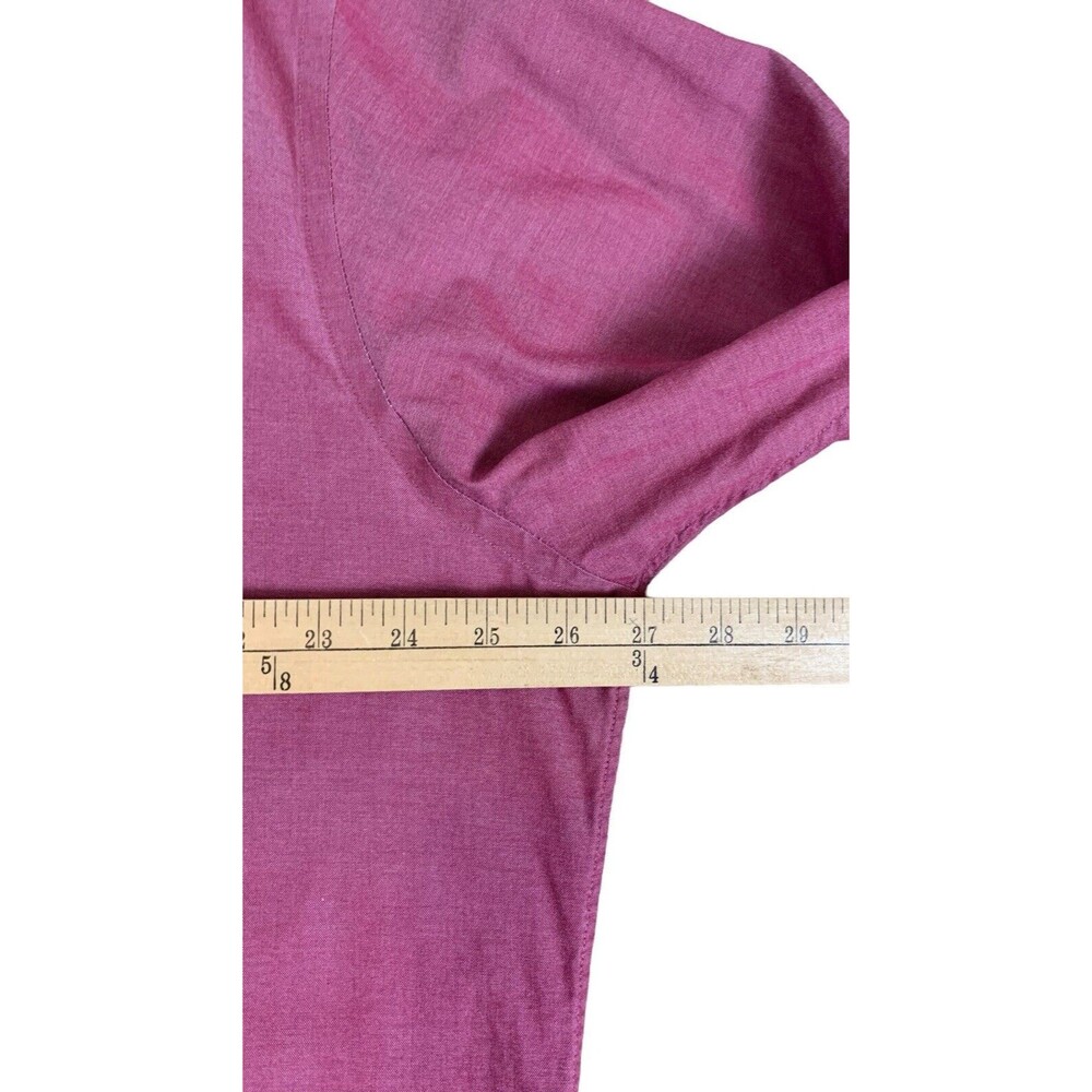 Nordstrom Men's Shop Button Down Shirt 17.5 35 Traditional Fit Non Iron Red - Picture 12 of 14